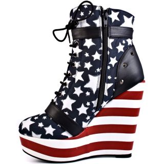 Iron Fists Multi Color Allstar Platform Wedge   Red for 89.99