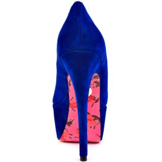 Betsey Johnsons Blue Gemmma   Blue Suede for 129.99