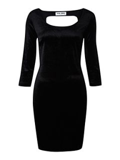 Vero Moda Velvet bodycon dress Black   