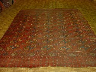 Mid 19th C Meseum Quality Tekke Turkoman Main Carpet Fjaa