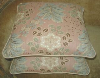 Michael Smith Linen Decorator Throw Pillows New 2 Pair