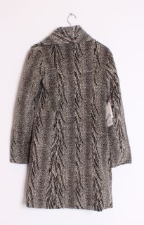 Kat Von D Night Owl Woodgrain Print Toggle Button Wool Over Coat