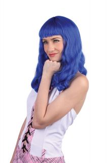 Katy Perry Wig California Gurls Girls Blue Black Ladies Fancy Dress