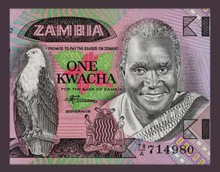 KWACHA Banknote ZAMBIA 1986   KAUNDA   EAGLE   Cotton Harvest   Pick