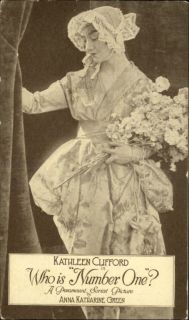 Theatre Ad Kathleen Clifford Who Is Number One c1910 Postcard