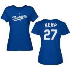 Los Angeles Dodgers Matt Kemp Womens Name and Number Jersey T Shirt