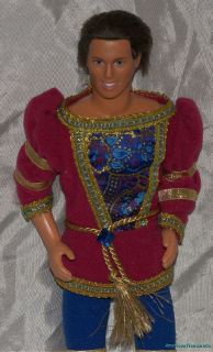 RARE 1998 Barbie as Rapunzel Ken Doll Longer Rooted Brown Hair