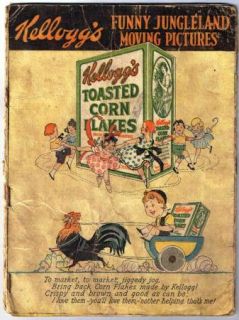 Vintage Kelloggs Cereal Funny Jungleland Moving Pictures 1909