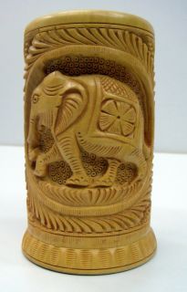 Indian Handmade Designing Wooden Pen Stand Pot Home Decor Art Craft