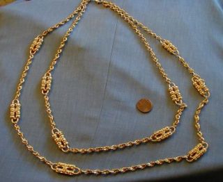 Jacqueline Kennedy Gold Tone Paper Clip Necklace