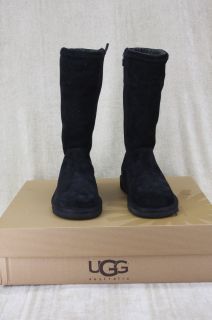 UGG Australia Kenly Womens Black Tall Suede Boots Side Zip Size 5