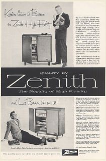 1957 Stan Kenton Les Brown Zenith Rhapsody Hi Fi Radio Model HF1284
