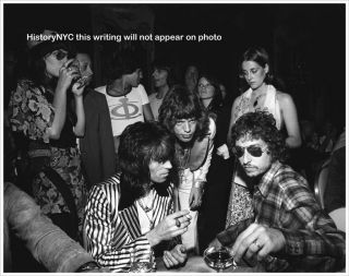 Bob Dylan Mick Jagger Keith Richards at Party Photo