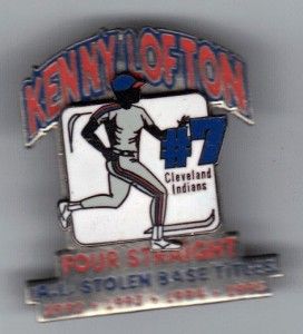 Kenny Lofton Cleveland Indians 1992 95 Stolen Base Title Pin by Peter
