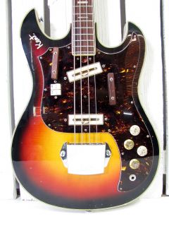 Vintage 1960s Kent Model 743 Electric Bass Guitar Made in Japan