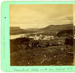 Cheney Orford New Hampshire Stereoview Connecticut Valley N from
