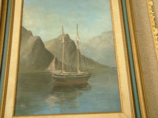 Painting of A Ketch Sail Boat Anchored by David Thimgan Listed