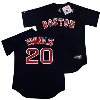 Boston Red Sox Kevin Youkilis Navy Sewn Jersey L