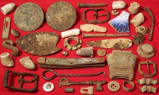 Civil War Battlefield Dug Relics Bullets Knife Rosettes Buttons More
