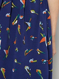 Therapy Bright bird print dress Blue   