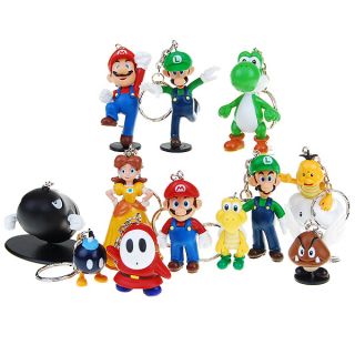 Super Mario Figure Keychains 12 Piece Set