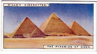 Ancient Egypt 1926 Card Pyramids of Giza Gizeh Khufu