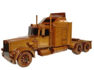 Kenworth Semi Tractor Trailer Truck Wooden Wood Mahogany Desk Display