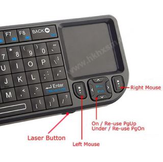 Mini PC iPad Laser Point Bluetooth Keyboard Mouse Combo