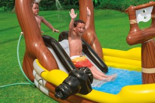play center kids inflatable pool 57133ep new includes water slide