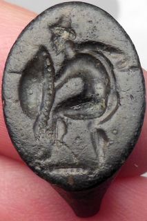 Ancient GREEK 2ndCentury BC Ring Artifact with WARRIOR Thessaly Kieron