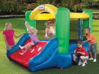 Kids Inflatable Bouncer Wide Slide Triangular Bounce House
