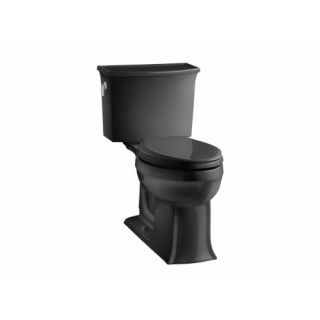 Kohler K 3551 7 Comfort Height Two Piece Elongated Toilet Black Black