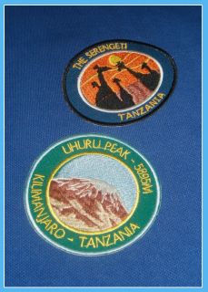 Tanzania Serengeti Kilimanjaro Patch Set Trekking Badges