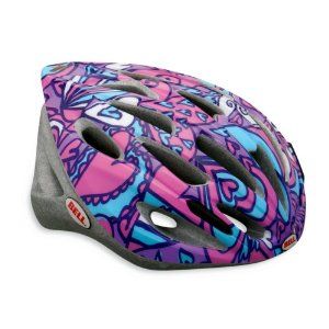 2012 TRIGGER Cycling Youth Kids Bike Helmet Teal/Pink Hearts Universal