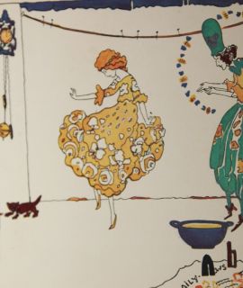 Exrare Jessie King Cinderella 1924 So Scarce Art Nouveau Deco Batik