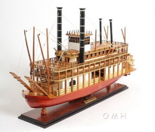 King of Mississippi Paddlewheel Steamboat Wooden Riverboat Model 30
