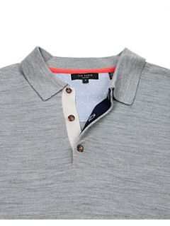 Ted Baker Watzon knitted polo Grey   