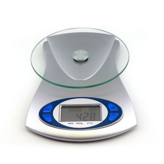 Digital Food Diet Compact Kitchen Scale Timer Clock Temperature 11lb 0