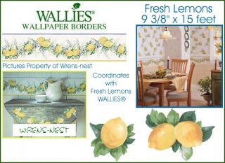 Wallies Yellow Lemon Kitchen Decor Wallpaper Border