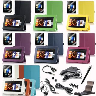 Kindle Fire HD 7 inch Tablet PU Leather Case Cover with Stand / Screen
