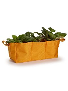 Large 12 Orange Polyester Triple Garden Bag Hanging Flower Pot