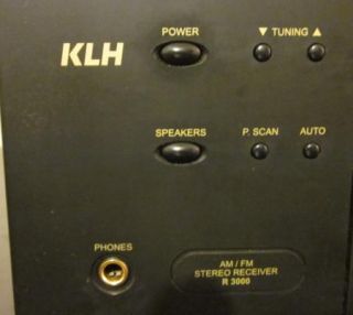 KLH R 3000 Am FM Stereo Radio Receiver Amplifier Tuner 2 Channel 200
