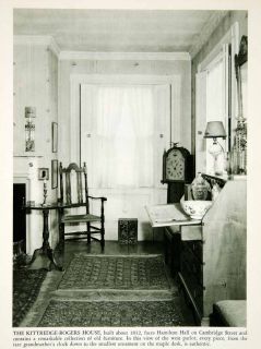 1950 Rotogravure Salem Massachusetts Kittredge Rogers House Parlor