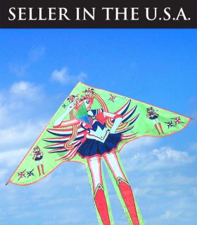 50 Sailor Moon Fly Girl Kite Outdoor Toy Sport Fun Gift 6