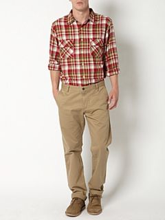 Dockers Long sleeved flannel checked shirt Red   