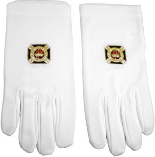 Knights Templar Emblem Mens Ritual Gloves