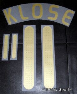 Germany Klose 11 Football Shirt Name Set Kit Euro 2008