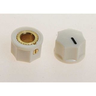 Small round fluted knob with brass insert and set screw for solid