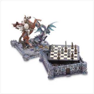 Dragon Knight Medieval Fortress Battle Castle Chess Set Board Game