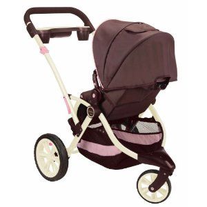 Pink 3 Wheel Baby Stroller Stroller Jogging Removable Seat Easy